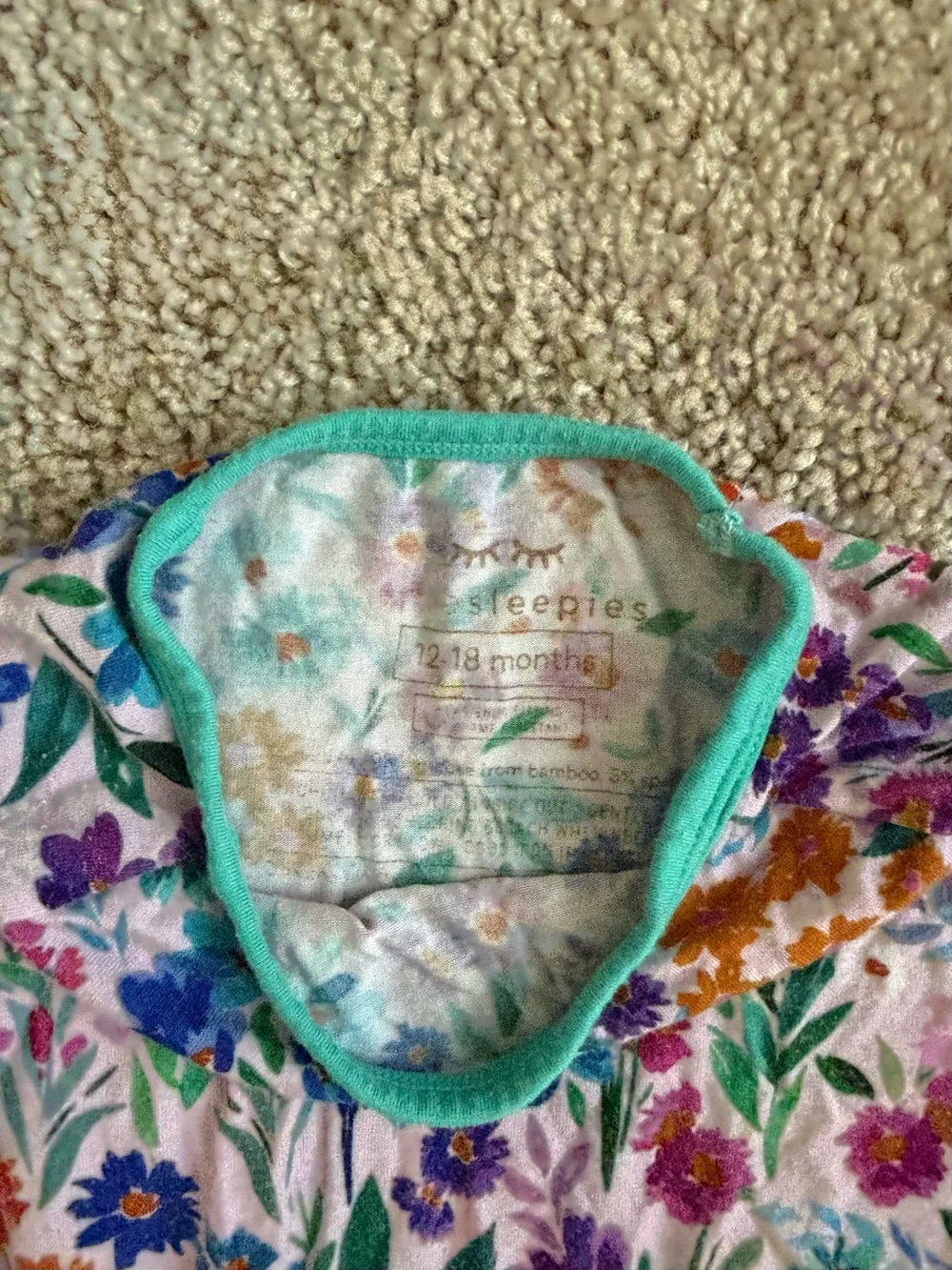 Little Sleepies sweet pea crescent zippy pajamas